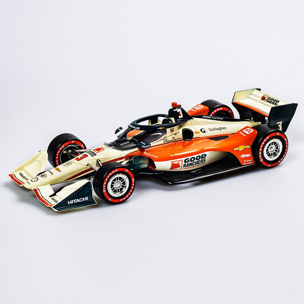 1:18 Team Penske #3 Good Ranchers Dallara Chevrolet IndyCar - 2023 Children&#39;s of Alabama Indy Grand Prix Winner - Driver: Scott McLaughlin (Signature Edition)