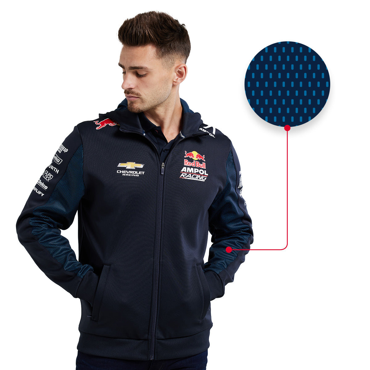 Red Bull Ampol Racing Team Men&#39;s Zip Hoodie